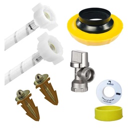 [3164] KIT de Instalacion para W.C. Con Cuello de Cera, Famaflex Poliacetal y Valvula Angular de Laton (3164)