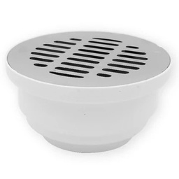 [9668] Coladera Redonda Para Campana de PVC Rejilla Cromada (9668)