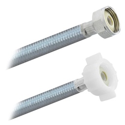 [3943] FamaFlex Poliacero Para Sanitario 7/8" FIP x 7/8" AM x 35cm.-14"  (3943)