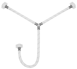[3588] FamaFlex Poli-Acetal Para Agua Potable TEE 1/2&quot; AM x 1/2&quot; AM x 1/2&quot; AM X 55cm.-22&quot;  (3588)