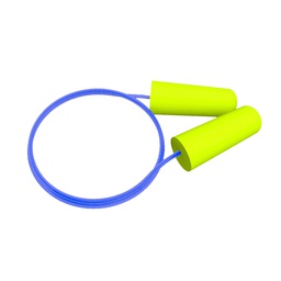 [DB-33YELW] TAPON AUDITIVO ECOFIRENDLY DE 33 DB AM HI VIS C/CORDON AZUL, CAJA CON 1,000 PRS.