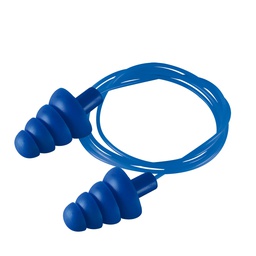 [EKHO-27AZBDET] TAPON AZUL REUTILIZABLE 27DB, C/CORDON, TAPON DETECTABLE, BOLSA C/1 PAR, CAJA M. 1,000