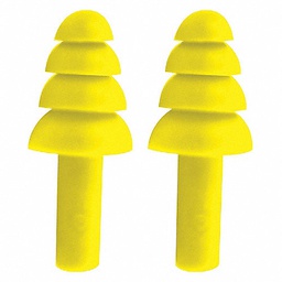 [EKHO-27AMBSC] TAPON AMARILLO REUTILIZABLE 27DB, SIN CORDON, BOLSA C/1 PAR, CAJA M. 1,000 PARES