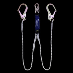 [SS-AM2C5G1M83CM] AMORTIGUADOR CON DOBLE CUERDA DE NYLON DE 1/2 PULG.  DE 1.83M CON GANCHOS GRANDE