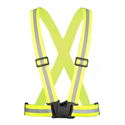 [SR-1088AM] CHALECO CARRILLERO ELASTICO DE ALTA VISIBILIDAD AMARILLO UNITALLA