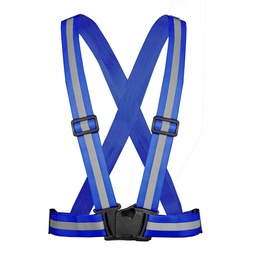 [SR-1088AZ] CHALECO CARRILLERO ELASTICO DE ALTA VISIBILIDAD AZUL UNITALLA