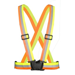 [SR-1088BIC] CHALECO CARRILLERO ELASTICO DE ALTA VISIBILIDAD BICOLOR AM/AN UNITALLA