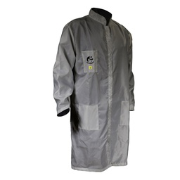 [ECO-5000GRMD] BATA ANTIESTATICA ECOFRIENDLY GRIS TALLA MEDIANA.