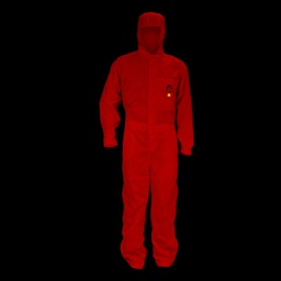 [ECO-6000RCH] OVEROL ANTIESTATICO ECOFRIENDLY ROJO TALLA CHICA.