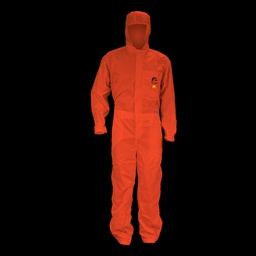 [ECO-6000ANCH] OVEROL ANTIESTATICO ECOFRIENDLY ANARANJADO TALLA CHICA.