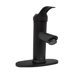 [23MNC] MEZCLADORA LAVABO MONOMANDO C/CHAPETON A/NEGRO