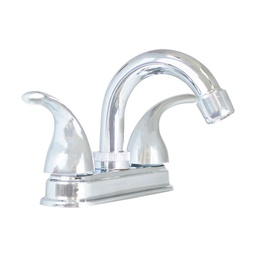 [24TG] MEZCLADORA LAV. CROMO CUERPO BCE., CUB.Y PICO AC.INOX.MAN.GEMINIS