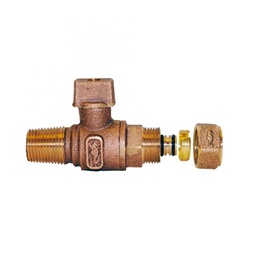 [81EP 13] 1/2" VALVULA INSERCION ESFERA P/TUB.PLAS.ALMA ALUM.