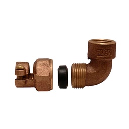 [96CTA] CODO COM/FIERRO-COBRE O POLIET.13MM C/TUERCA ABRAZADERA