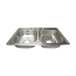 [9DT] TARJA AC.INOX.DOBLE 83 X 56 CMS. PROF.15 CMS APROX.