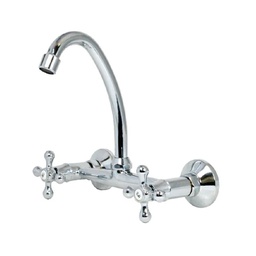 [9IC] MEZCLADORA FREG.A LA PARED CART.CERAMICO CROM. MAN.CRUZETA