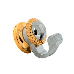 [E322C] GANCHO SENCILLO CROMO-ORO REDONDO