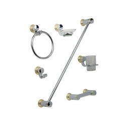 [JE91O] JUEGO ACCS. P/BA�O CROMO-LATON