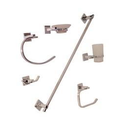 [JE96S] JUEGO  ACCESORIOS P/EMPOTRAR AC.SATINADO