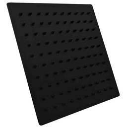 [420N] REGADERA DELGADA CUAD.8X8 AC.INOX 304 AC.NEGRO