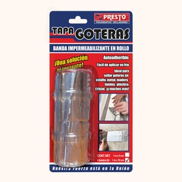 [3235] PRESTO TAPA GOTERAS ROLLO 1 MT  X  5 CM