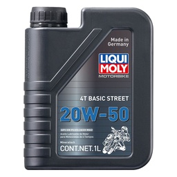 [VMR - 0002] ACEITE 20W50 MINERAL LIQUI MOLY SN PLUS/MA2 1L 4T 713000 MOTO