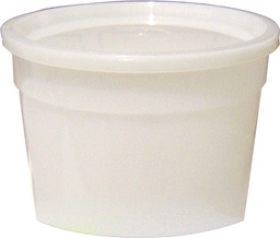 [VEN - B003] BOTE PLASTICO 1/2 LTO. C/TAPA BCA. PLASTIENVASES