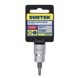 [Dado con punta hexagonal cuadro de 3/8", en pulgadas, 7/32" Surtek] F51H07