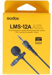 [LMS-12A] Godox-Micrófono de solapa omnidireccional LMS-12A AX AXL, compatible con sistemas y dispositivos de micrófono inalámbrico, TRS de 3,5mm