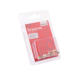 [A-16544-1-B] GRASERA M6 X 1 RECTA BLISTER DE 10 PIEZAS