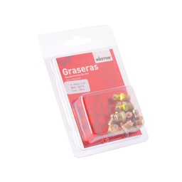 [A-16544-4-B] GRASERA M8 X 1 RECTA BLISTER DE 10 PIEZAS
