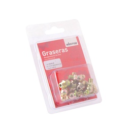 [A-16546-B] GRASERA 1/4&quot;-28 45 GRADOS H-145 BLISTER DE 10 PIEZAS