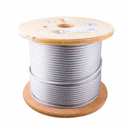 [B-027] CABLE DE ACERO GALVANIZADO 7X19 3/16" ROLLO 1500M