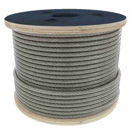 [B-437] CABLE DE ACERO ALMA DE ACERO IWRC 6X36 1/2" ROLLO 1000M