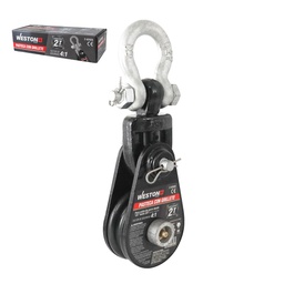 [C-02920] PASTECA GIRATORIA 2T-3&quot; C/GRILLETE P/CABLE D/ACERO 3/8&quot; WESTON PLUS