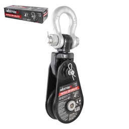 [C-02925] PASTECA GIRATORIA 4T-4.5" C/GRILLETE P/CABLE D/ACERO 1/2" WESTON PLUS