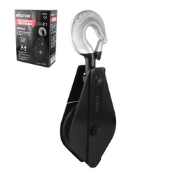 [C-02950] POLEA GARRUCHA SENCILLA C/BISAGRA 6" CAP. 3.2T WESTON PLUS