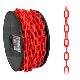 [D-545] CADENA DE PLASTICO Ø6MM*25M ROJO