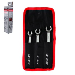 [LC-245] JUEGO DE LLAVES ABOCINADAS CrV PULIDO ESPEJO FRACCIONALES SAE 3 PZS 3/8x7/16", 1/2x9/16", 5/8x11/16"