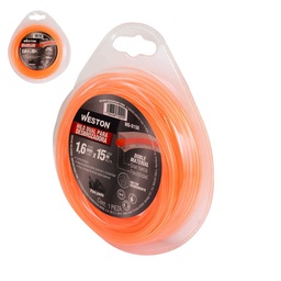 [MS-0150] HILO DUAL P/DESBROZADORA EN BLISTER 1.6mm X 15m - NARANJA