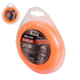 [MS-0155] HILO DUAL P/DESBROZADORA EN BLISTER 2.0mm X 15m - NARANJA