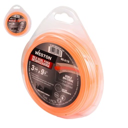 [MS-0170] HILO DUAL P/DESBROZADORA EN BLISTER 3mm X 9m - NARANJA