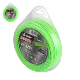 [MS-0240] HILO REDONDO P/DESBROZADORA EN BLISTER 2.0mm X 120m - VERDE