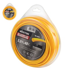 [MS-0255] HILO REDONDO P/DESBROZADORA EN BLISTER 3.3mm X 48m - AMARILLO