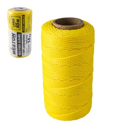 [SA-305-6105] HILO PARA ALBAÑIL DE POLIPROPILENO CAL. 18 AMARILLO CHICO 65M
