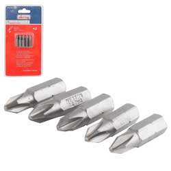 [ST-6-200-015] JUEGO 5 PZS.PUNTA P/DES.PHILLIPS Y PLNA 2"          3/16, 1/4 X 2"