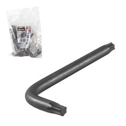 LLAVE HEX, L PUNTAS TORX CORTA CrV  T30  (PRECIO X PZA - EMPAQUE C/10 PZAS)