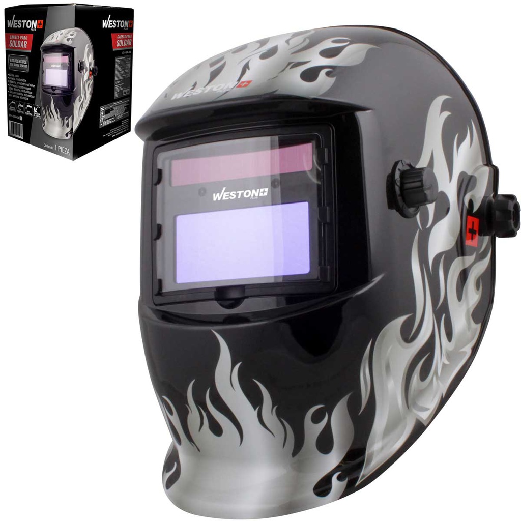 Careta P/Soldar Weston Plus 3 fun. 2 sensores TIG>= 10 Amp.