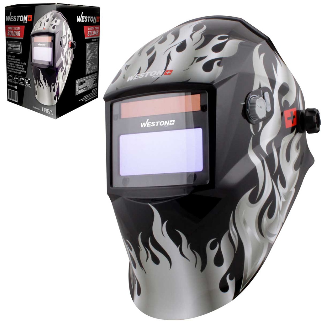 Careta P/Soldar Weston Plus 4 fun. 4 sensores TIG>= 5 Amp.