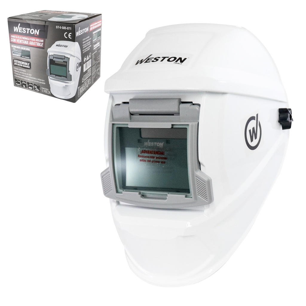 CARETA P/SOLDAR ELECT. C/VENTANA ABATIBLE TRUE COLOR 4SENS. (Precio x Pieza - Caja C/20 piezas)